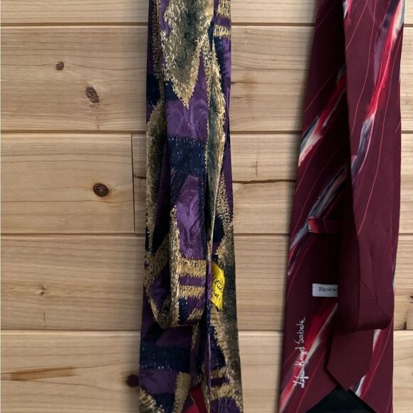 Bundle Of 3 Men’s Silk Ties Hardy Amies Martin Wong Robert Daskal - Picture 3 of 15